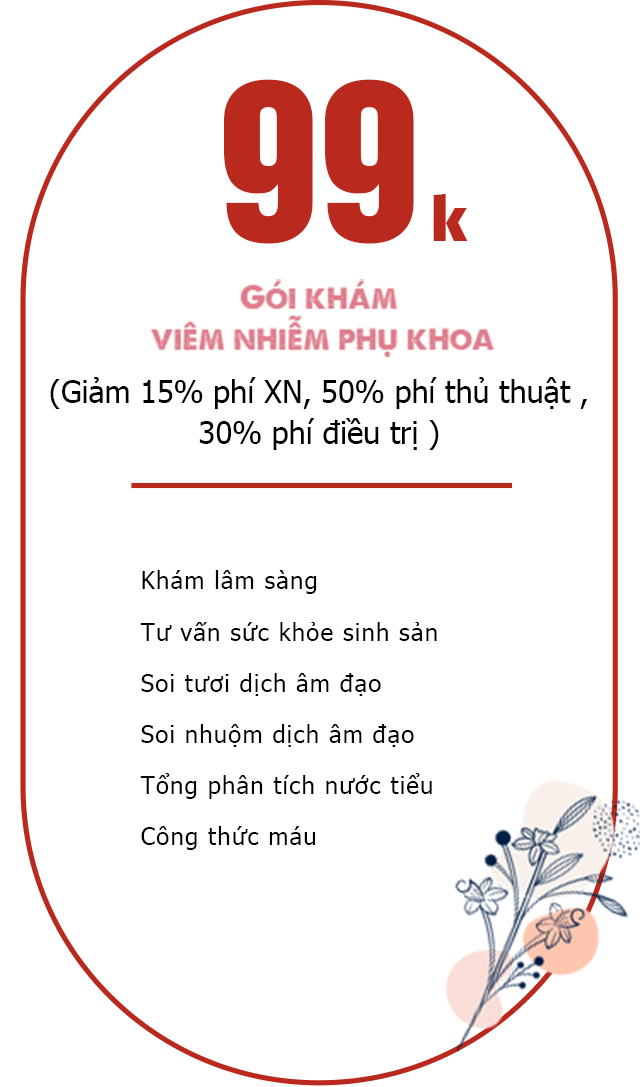 gói khám viêm nhiễm phụ khoa