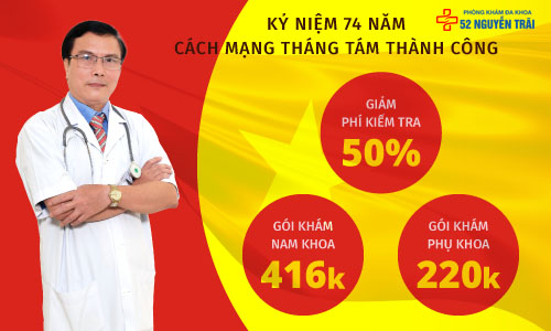 ưu đãi tháng 8 tại phòng khám đa khoa 52 nguyễn trãi